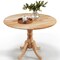 Costway Rustic Dining Table Wooden Dining Table with Round Tabletop & Curved Trestle Legs Natural/Walnut/Black/White/White&Walnut/White&Natural